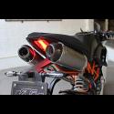 Silencer, Left, Stainless, Oval/Carbon End Cap, Spring Mount, KTM RC390 Serpent, No Fittings 3