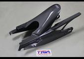 Rear Hugger/Chain Guard/SwingArm Cover Assembly, Carbon, KTM Duke and RC 125/200/250/390