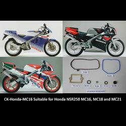 Carb Service Kit, 7 pieces, Honda NSR250 MC16, MC18, MC21 (1 carburettor) 2