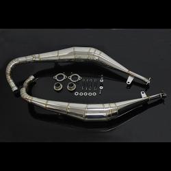 Set, Exhaust Chamber, Crossover Type, Stainless Steel, Mirror, Yamaha RD350LC (4L0) 1