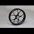 Forged Aluminium Racing wheel set, 5 spoke, PVM, Front 3.50 x 17, Rear 5.50 x 17, Satin Black 2