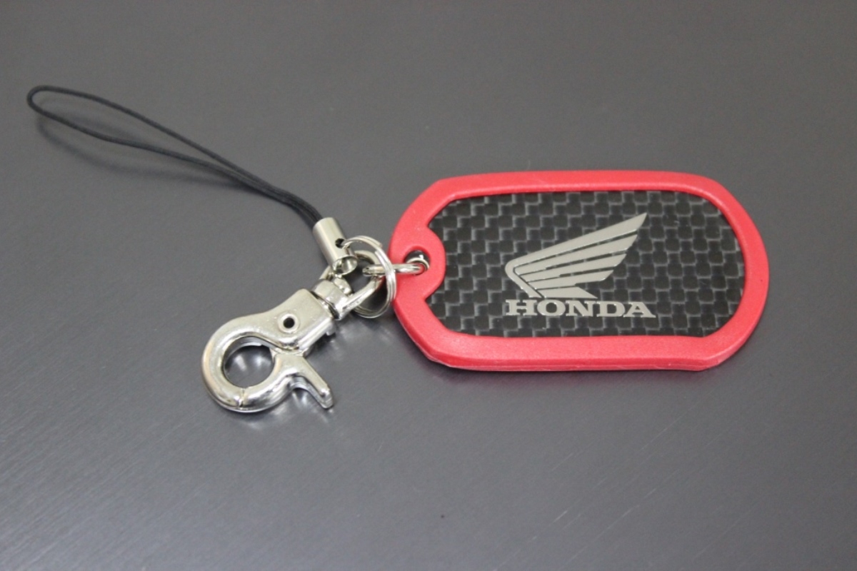 Red Honda Wing Logo Keychain Key Ring Rubber Motorcycle Car Bike Racing Moto  GP