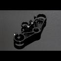 Top Triple Clamp Set, CNC Black, Aprilia RS250 2