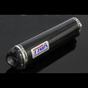Silencer, Carbon, Oval/Carbon End Cap, 50.8mm., CNC/Spring Mount, No Fittings 2