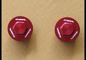 Front Fork Caps, Pair, Red, CBR250
