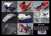 Kit, Complete Body Set with Front Fender and Fuel Tank, GRP, NC30, RC30 Style, Street, Painted RC30