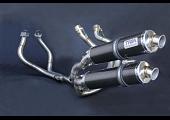 Set, Pipe, Twin Stack System,(Street) Carbon Silencers