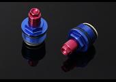 Fork Fork Preload Adjusters, Blue/Red, CBR250RR MC22 (Pair)