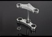 Triple Clamp Set, 3D, CNC Silver, CBR600RR forks to fit RVF400 NC35