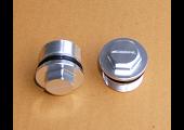 Front Fork Caps, Pair, Silver, CBR125/150