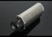 Silencer, Right, Stainless, Oval/Carbon End Cap, Spring Mount, KTM RC390 Serpent, No Fittings