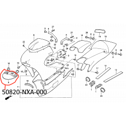Cover, Steering Under (Carbon) Honda RS250 NXA 2