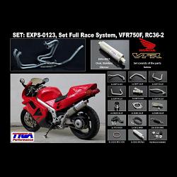 Set, Pipe, L.H Exit, Full Race System, RC36-2, Oval Stainless Silencer 1