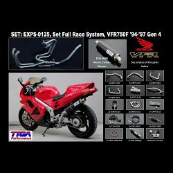 Set, Pipe, L.H Exit, Full Race System, RC36-2, Round Carbon Silencer 1
