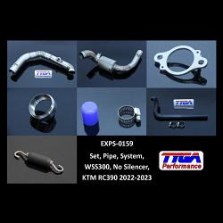 Set, Pipe,  Race System, WSS300, No Silencer, KTM RC390 2022-2024 1