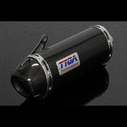 Silencer, Carbon, Oval/Carbon End Cap, Spring Mount, MSX125 Grom, No Fittings 1