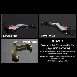 Lever Set, CNC, Adjustable Flip Up Type, NC35 (RACE ONLY) 1